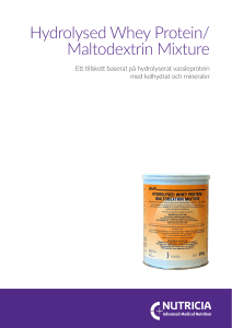 Hydrolysed Whey Protein/ Maltodextrin Mixture