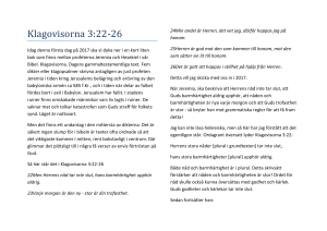 Klagovisorna 3:22-26 - Korskyrkan i Mariestad