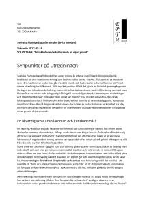 Synpunkter på utredningen - Svenska Pianopedagogförbundet