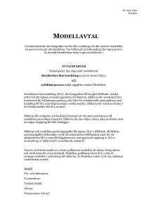 Modellavtal - SLL Upphandling