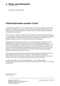 Patientinformation protein C