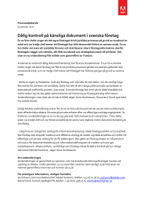 Dålig kontroll på känsliga dokument i svenska företag