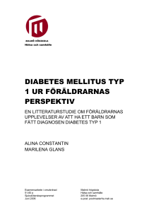 diabetes mellitus typ 1 ur föräldrarnas perspektiv