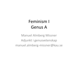 Feminism I Genus A