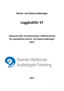 Loggbokför ST - Svensk Medicinsk Audiologisk Förening