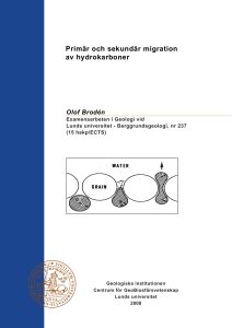 Primär och sekundär migration av hydrokarboner