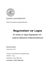 Begynnelsen var Logos - Lund University Publications