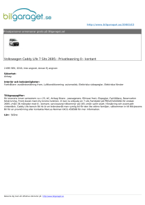 Volkswagen Caddy Life 7 Sits 2695:- Privatleasning