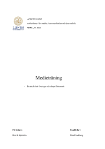 Medieträning - Lund University Publications