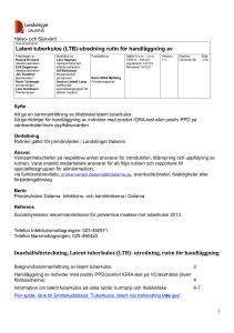 Latent tuberkulos (LTB)-utredning och