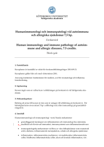 Humanimmunologi och immunpatologi vid autoimmuna och