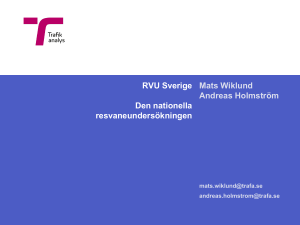 Preliminära resultat på nationell nivå från RVU Sverige