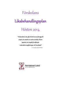 Likabehandlingsplan