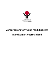 Vårdprogram för vuxna med diabetes