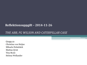 Reflektion THE ABB, FG WILSON AND CATERPILLAR CASE