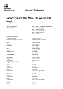 Svensk Filmdatabas - Johnny Cash! The Man, His World, His Music