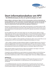 Stort informationsbehov om HPV.indd