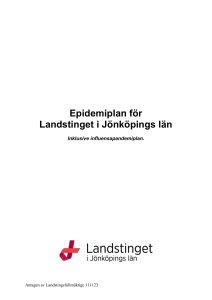 Epidemiplan för Region Jönköpings län inkl