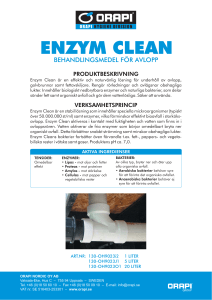 enzym clean - Orapi Nordic Oy Ab