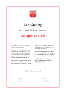Kent Staberg Miljöpris år 2006