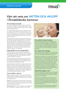 Värt att veta om VATTEN OCH AVLOPP i Örnsköldsviks kommun