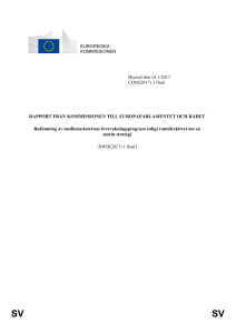 Rapport från kommissionen till Europaparlamentet och rådet