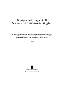 Sveriges tredje rapport till FN:s kommitté för barnets rättigheter
