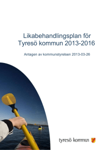 Likabehandlingsplan för Tyresö kommun 2013-2016