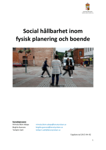 Social hållbarhet inom fysisk planering och boende