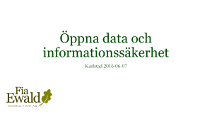 Öppna data och informationssäkerhet