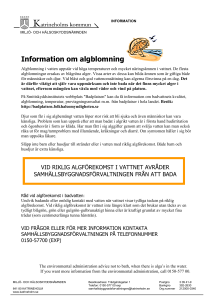 Information om algblomning