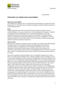 Information om arbetet med Linnemodellen