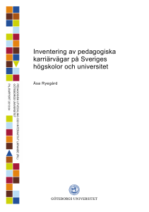 Inventering av pedagogiska karriärvägar på Sveriges högskolor och