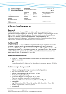 Influensa Handlingsprogram - Landstinget Västernorrland