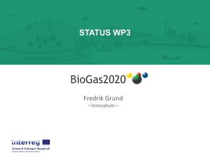 Status WP3 - Biogas 2020