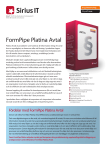 FormPipe Platina Avtal