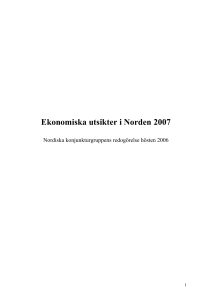 Ekonomiska utsikter i Norden 2007