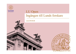 LU Open Ingången till Lunds forskare