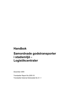 Handbok Samordnade godstransporter i