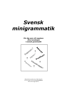 Svensk minigrammatik