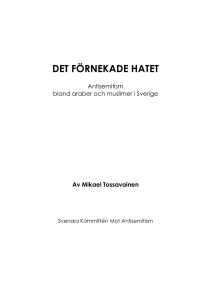 Det förnekade hatet - Svenska kommittén mot antisemitism (SKMA)