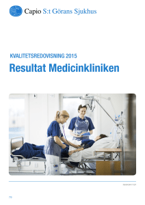 Resultat Medicinkliniken - Capio S:t Görans Sjukhus