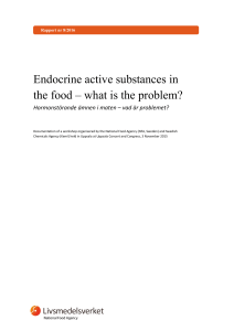 Endocrine active substances in the food - what is