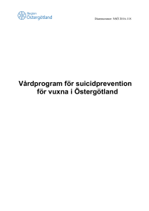 Vårdprogram för suicidprevention för vuxna i Östergötland