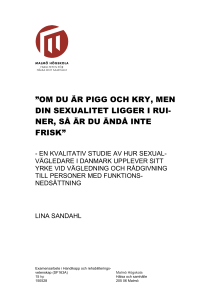 om du är pigg och kry, men din sexualitet ligger i rui- ner, så