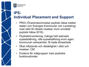 IPS - Uppdrag Psykisk Hälsa