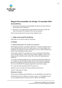 Rapport från kommittén om olivolja, 15 november