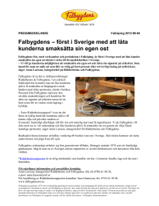 PRESSMEDDELANDE Falköping 2013-09