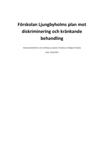 Förskolan Ljungbyholms plan mot diskriminering