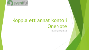 Koppla ett annat konto i OneNote